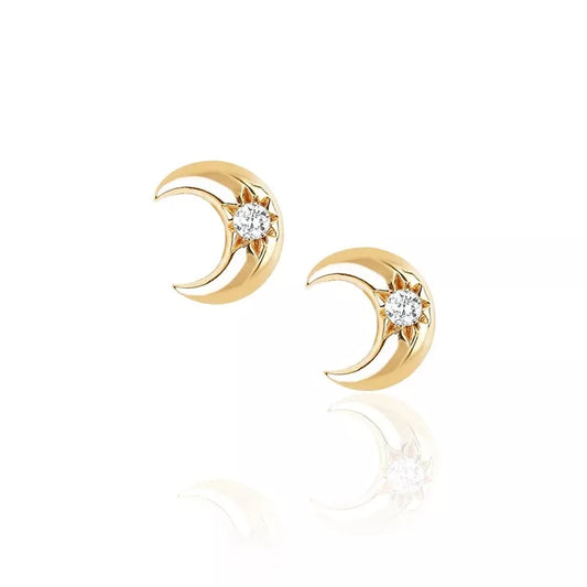 Crescent Earrings Gold