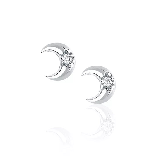 Crescent Earings Silver