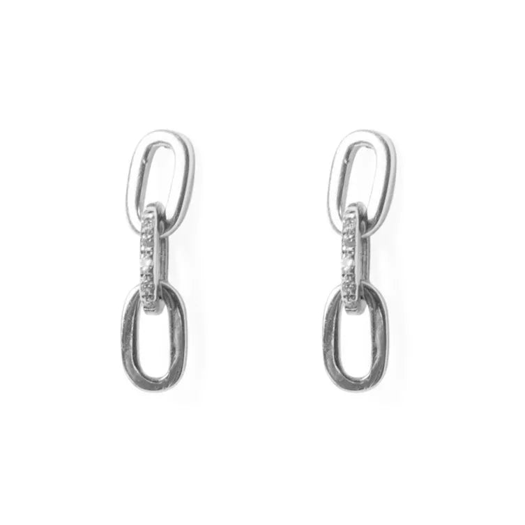 Paperclip earrings Silver