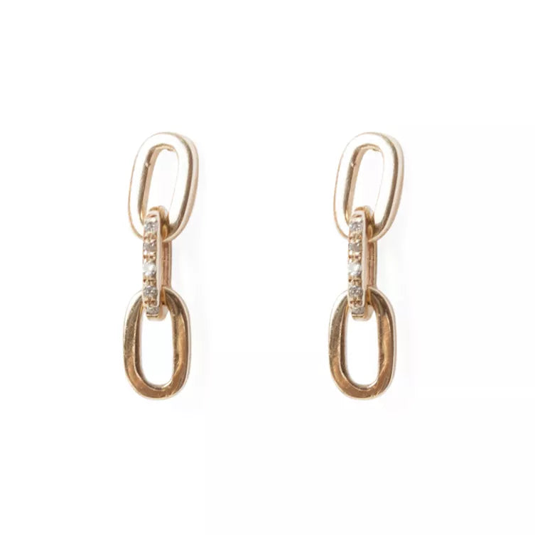 PaperClip Earrings Gold