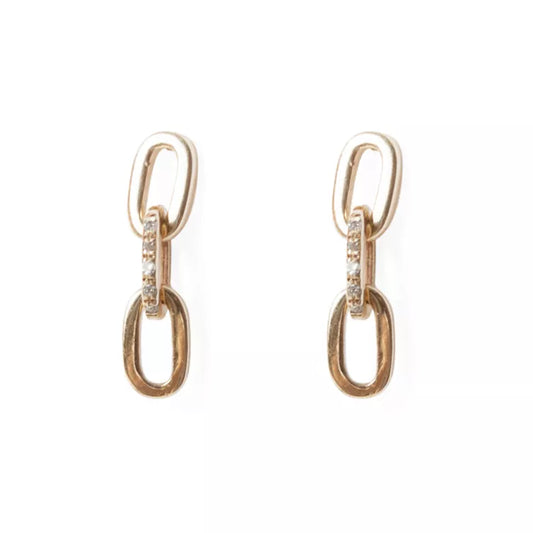 PaperClip Earrings Gold